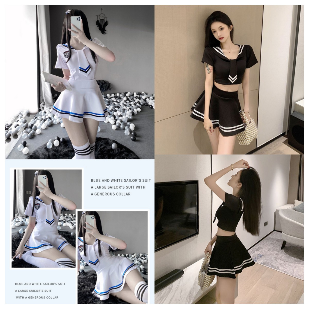 Online Fashion Lingerie Wanita Sexy Cosplay Jumbo Kostum Cosplay Seragam Siswa A516-2