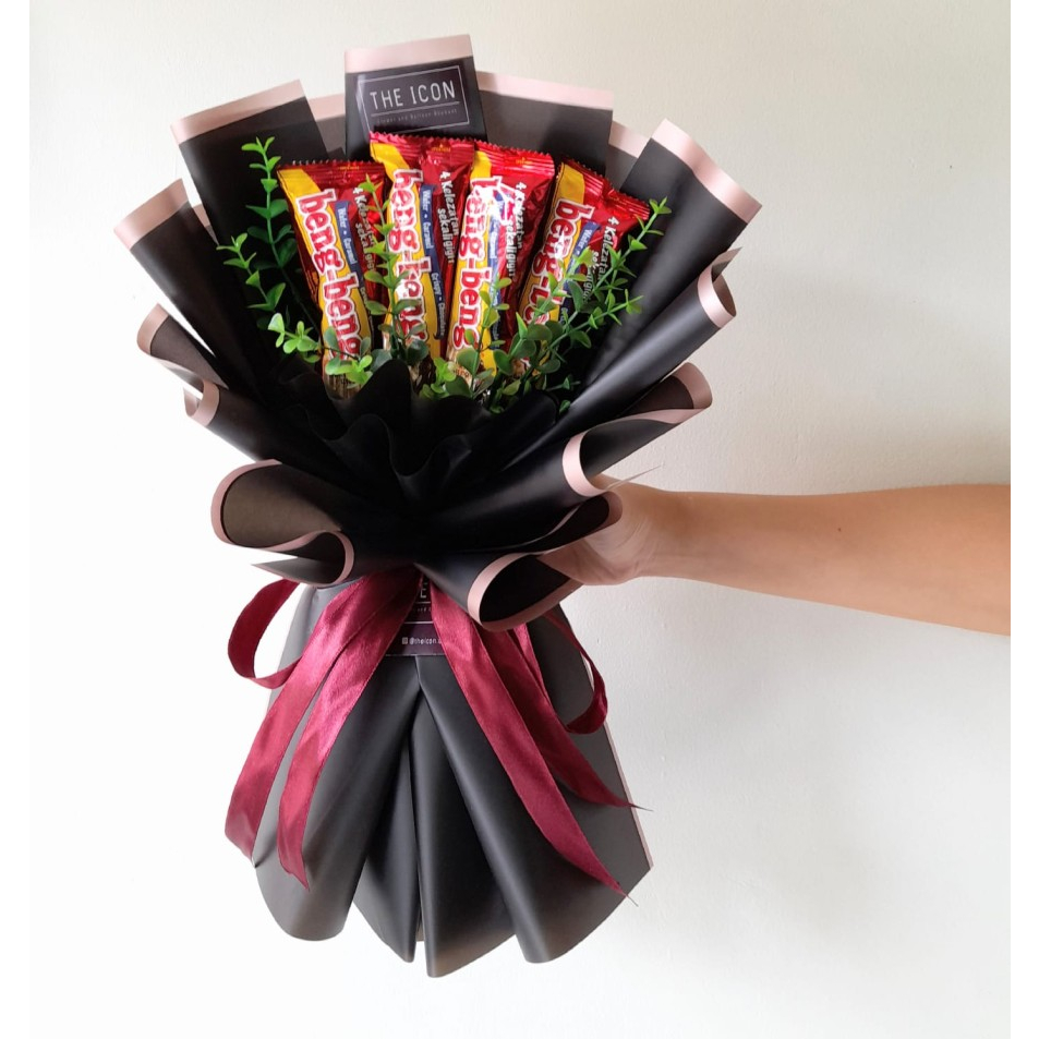 

buket snack wisuda | buket beng beng | buket snack beng beng | buket valentine