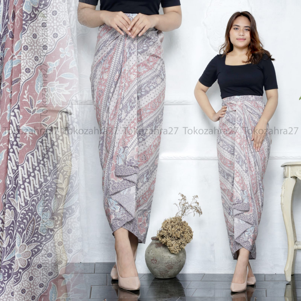 Rok Rempel Batik Pinggang Karet Jumbo MOTIF SEKAR