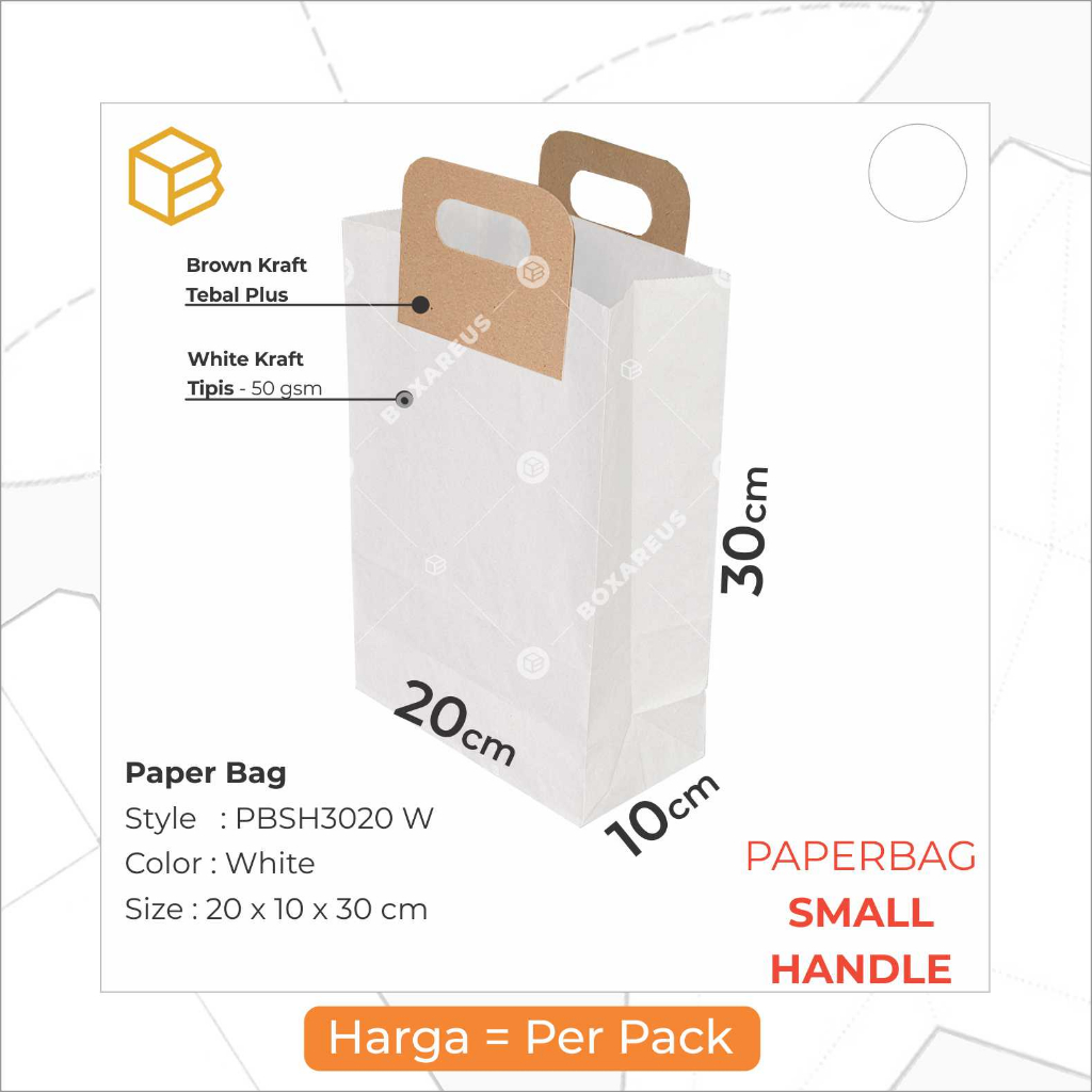 Paper Bag Kantong Roti Lunch Paperbag Kraft Polos - PBSH3020