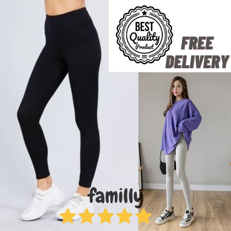 Legging Panjang Spandex Premium Std &amp; Jumbo/ Legging Panjang Spandek High Standar &amp; Jumbo/ CELANA LEGGING PANJANG WANITA POLOS
