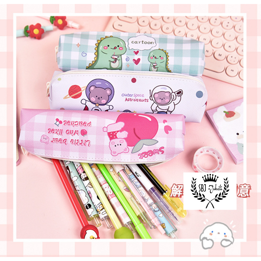Tempat pensil kotak pensil Korean style bisa utk hadiah souvenir gift