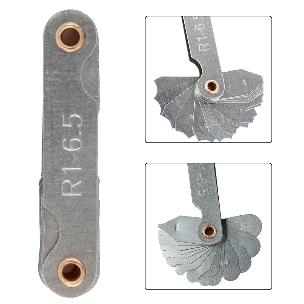 Radius Gauge R1-6.5 Alat Ukur Celah Baut / Alat Pertukangan / Suri Drat