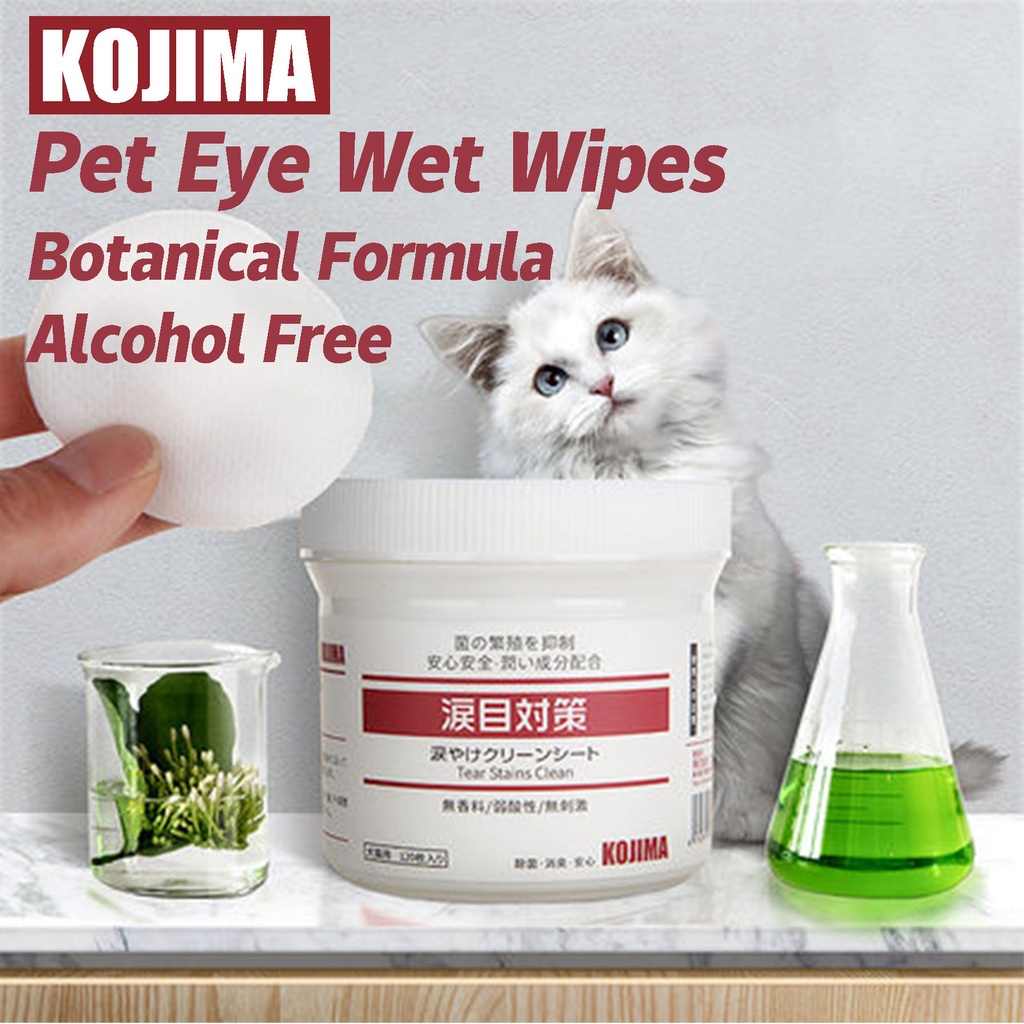 120pcs Pet Eye Wipes Kojima Japan Pembersih Tear Stain Mata Anjing Kucing