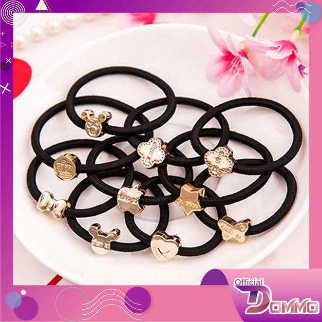 DOMMO - D6046  Ikat Rambut Karet Gelang Karakter Body Jewerly Aksesoris Wanita / Ikat Rambut Variasi / Ikat Rambut Simple / Ikat Rambut Import