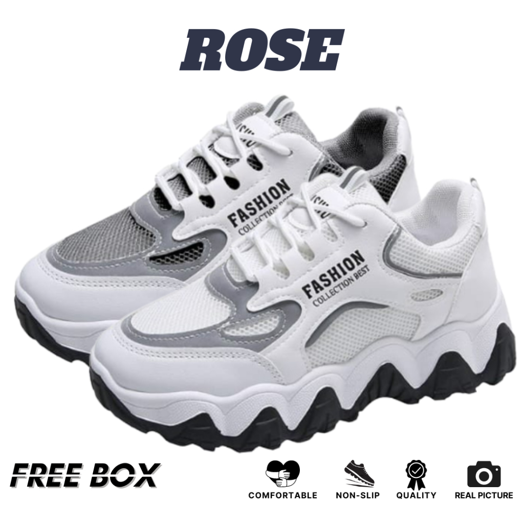GROSIRTAS &quot;FREE BOX&quot; LV0218 Sepatu Sneakers Wanita Import Sport Shoes Sepatu Casual Wanita Runing Shoes -