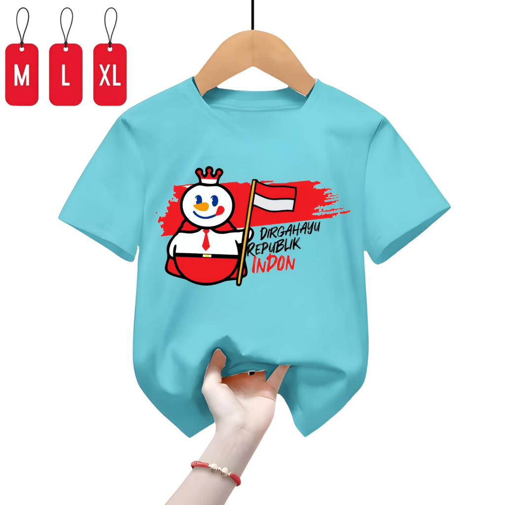 Kaos Baju Anak Mixue Dirgahayu M,L,XL