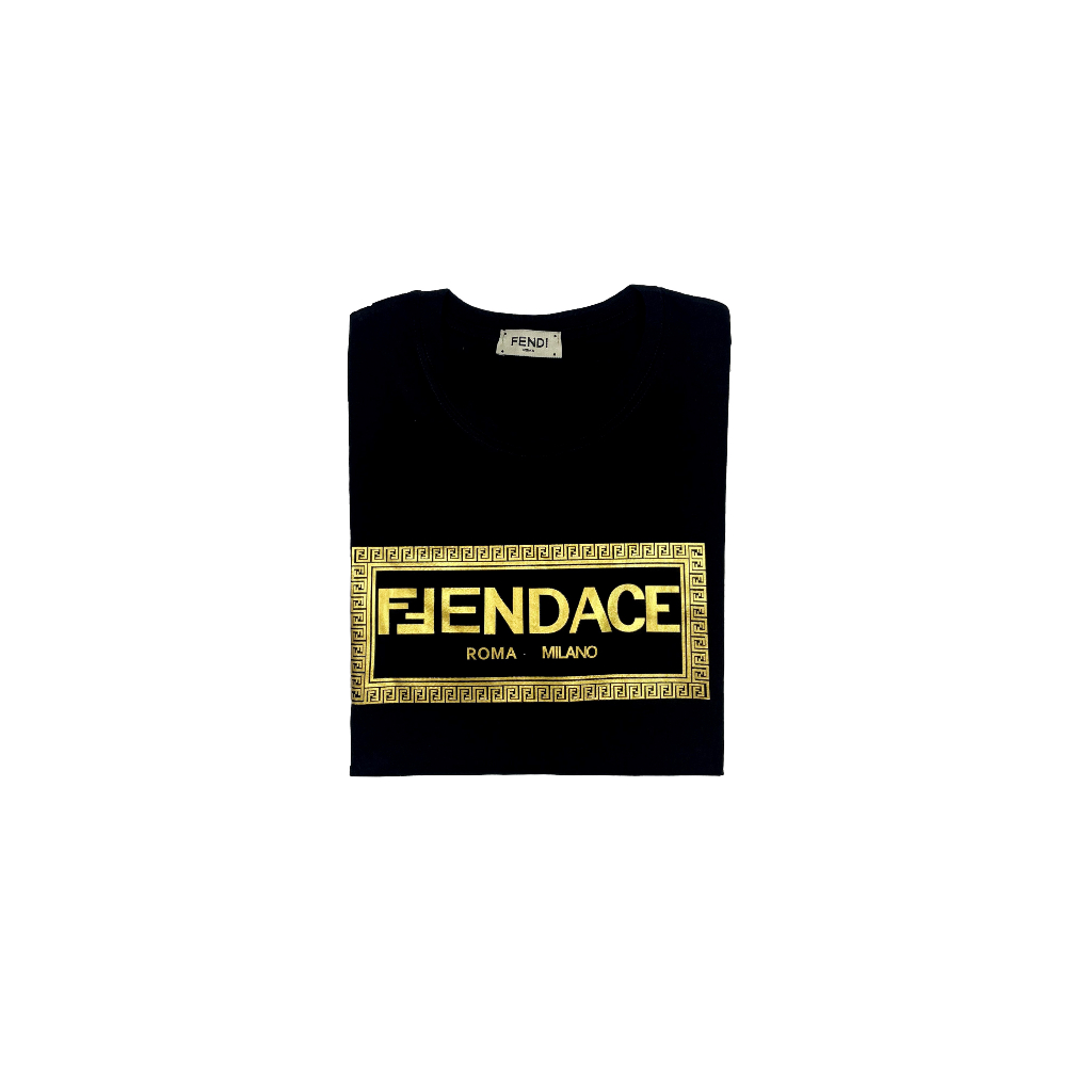 baju kaos FNDi logo gold|kaos import|t-shirt|kaos pria wanita|kaos branded|020