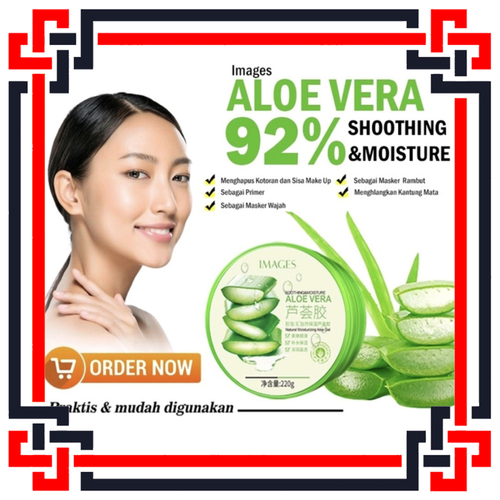 LS IMAGES Pelembab Wajah Aloe Vera Moisturizer Gel Natural 220 Gram