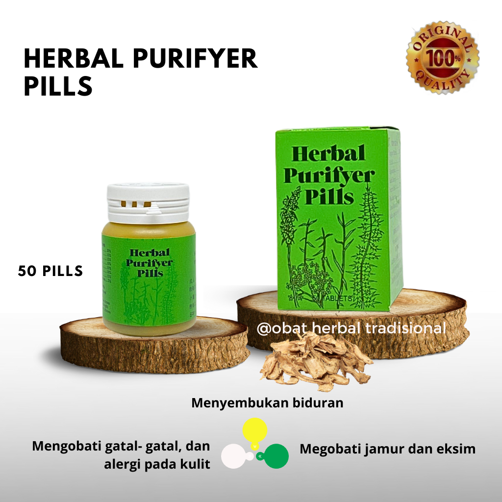 HERBAL PURIFYER PILLS obat gatal - gatel - darah kotor - eksim herbal manjur