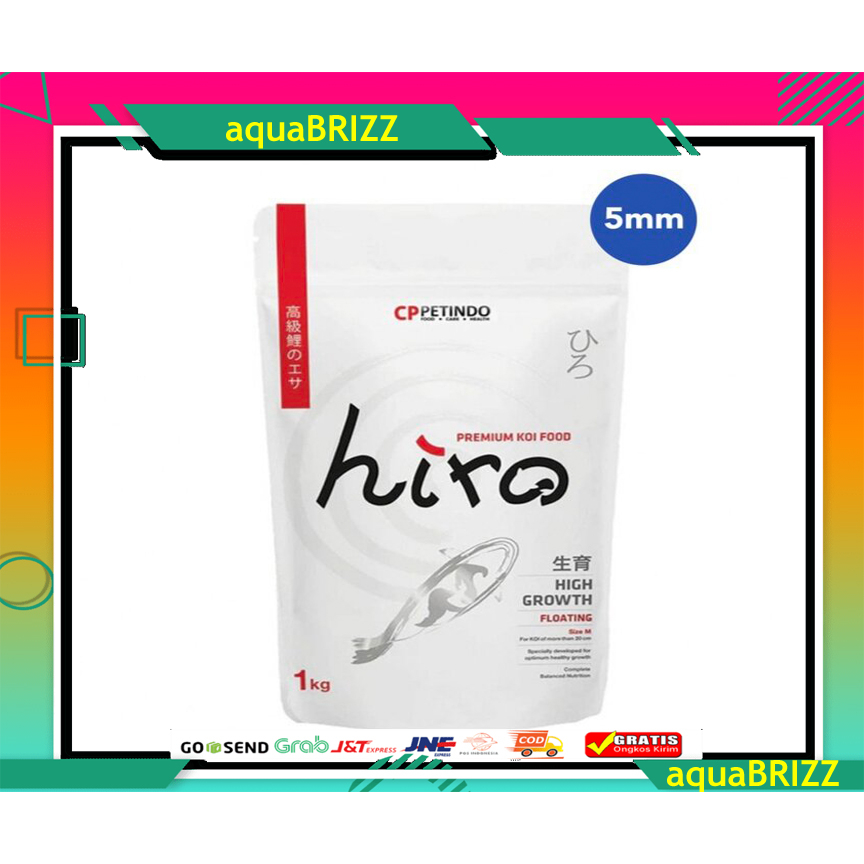 Makanan pelet pakan ikan koi HIRO COLOUR EXPERT &amp; HIGH GROWTH FRESHPACK 1 KG premium koi fish food