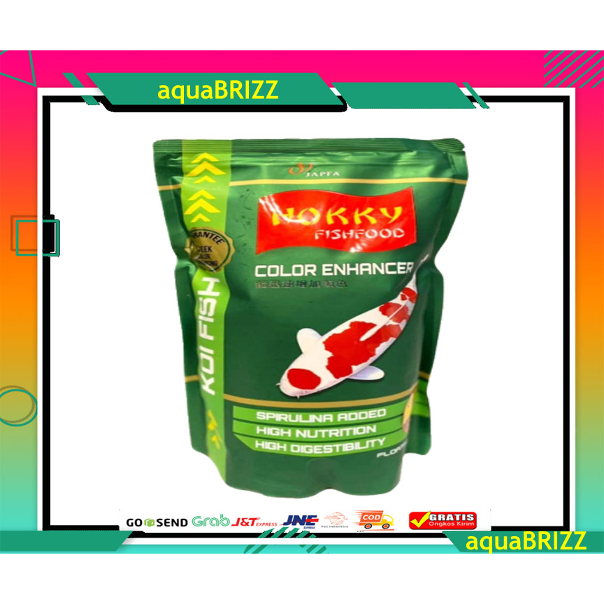 hokky spirulina Medium 1KG Makanan Pakan pelet Ikan Koi Color Enhancer