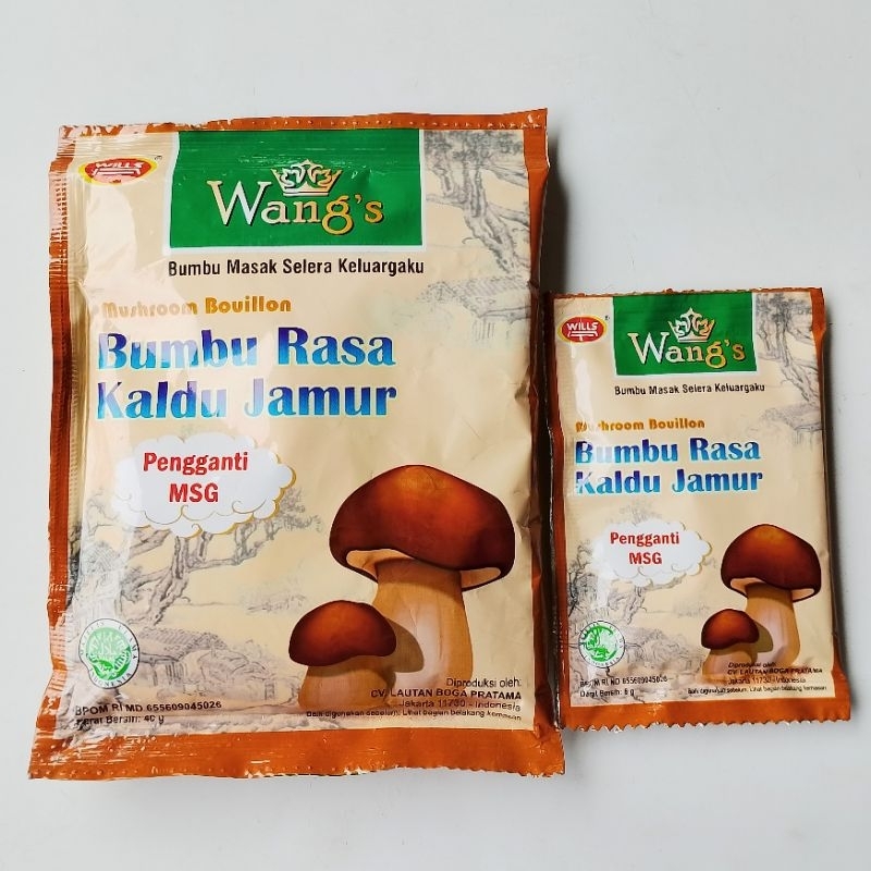 

Wang's Kaldu Rasa Jamur Pengganti MSG 6 gr atau 40 gr