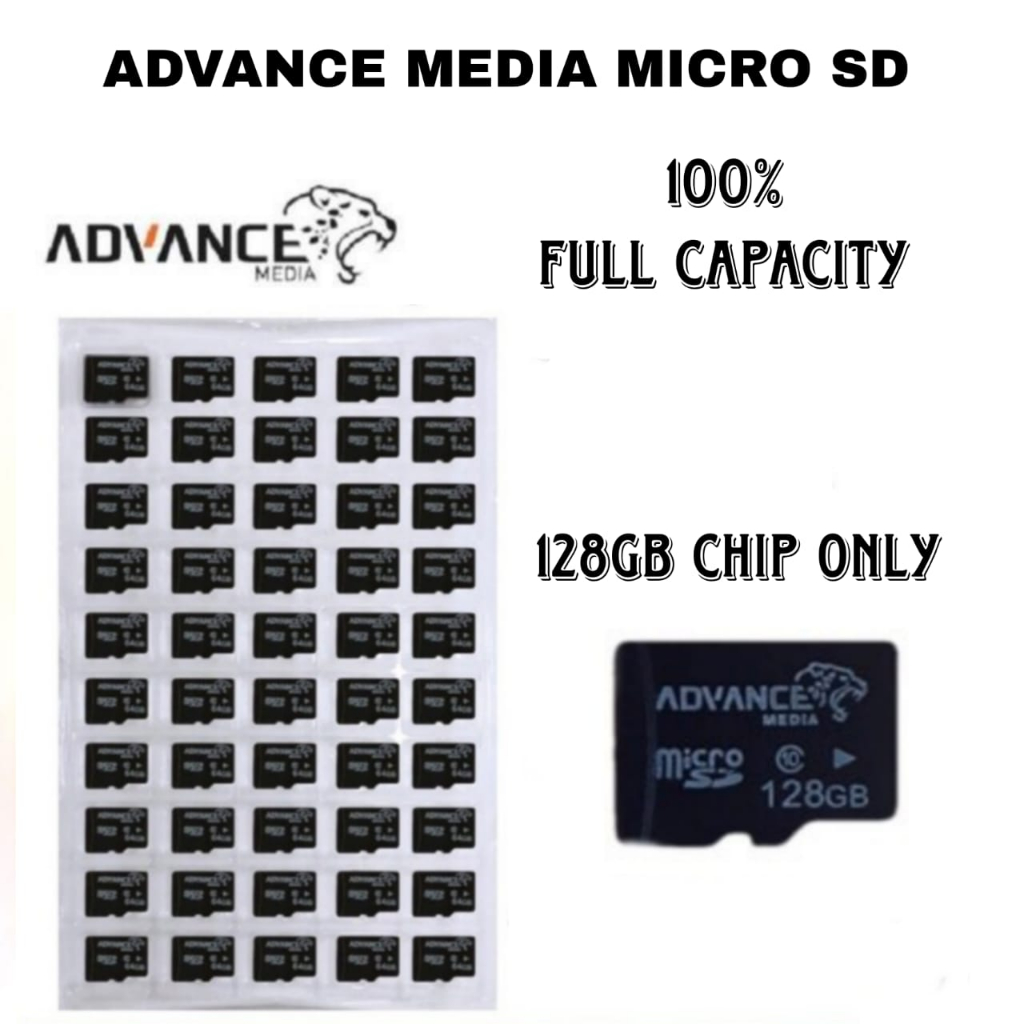 Kartu Memori Advance Media Micro SD 128 GB Memory Card TF Class10 MMC Advance Media Original Chip Only OCEANMART Murah Grosir OCEAN MART
