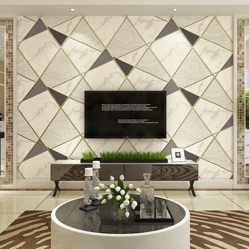 TOKO21--WALLPAPER DINDING BENTUK PIRAMID MARMER KERAMIK MEWAH MODERN