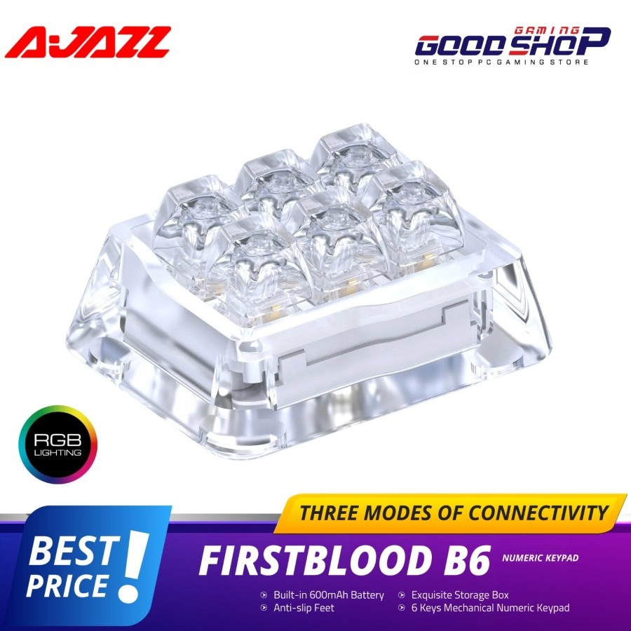 AJAZZ Firstblood B6 Crystal Clear Transparent Numeric Keypad