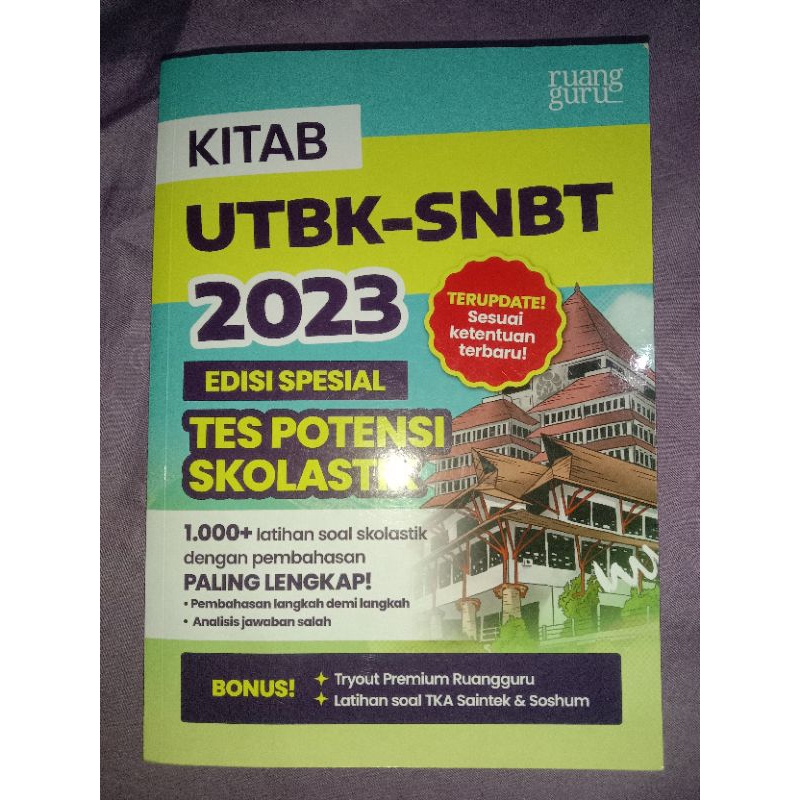 PRELOVED BUKU TPS KITAB RUANGGURU UTBK SNBT 2023 (baca deskripsi)