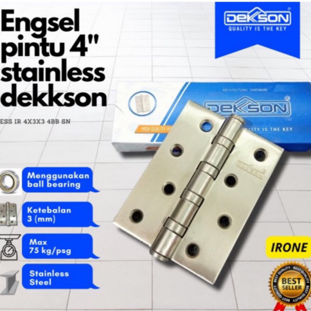 Engsel 4 Inc Dekkson engsel pintu dekkson stainless tebal HARGA PROMO ENGSEL 4 INCH DEKKSON ENGSEL 3 INC DEKSON STANLIS SUS 304 TEBAL engsel pintu dekkson dekson engsel pintu dekkson/ engsel ukuran 4 inc DEKKSON dekkson/ engsel pintu jendela kunci dekkson