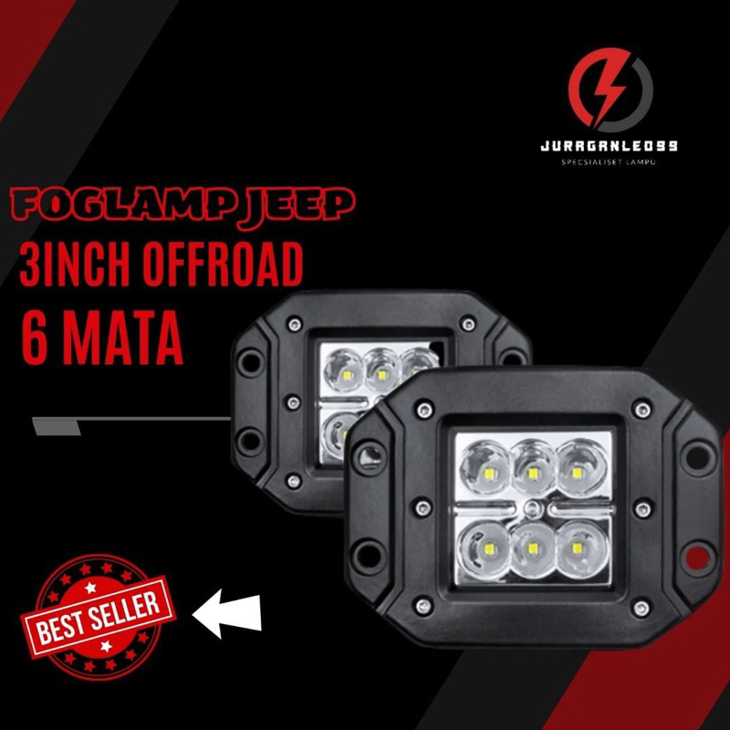 LAMPU LED SOROT 4 MATA SINAR PUTIH KUNING