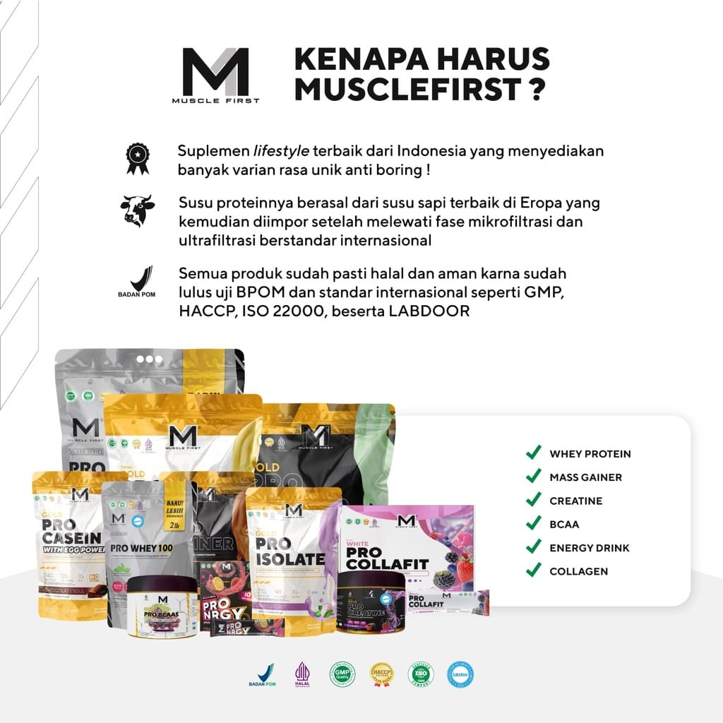 Muscle First Pro Collafit Sachet - Collagen Drink Minuman Kolagen