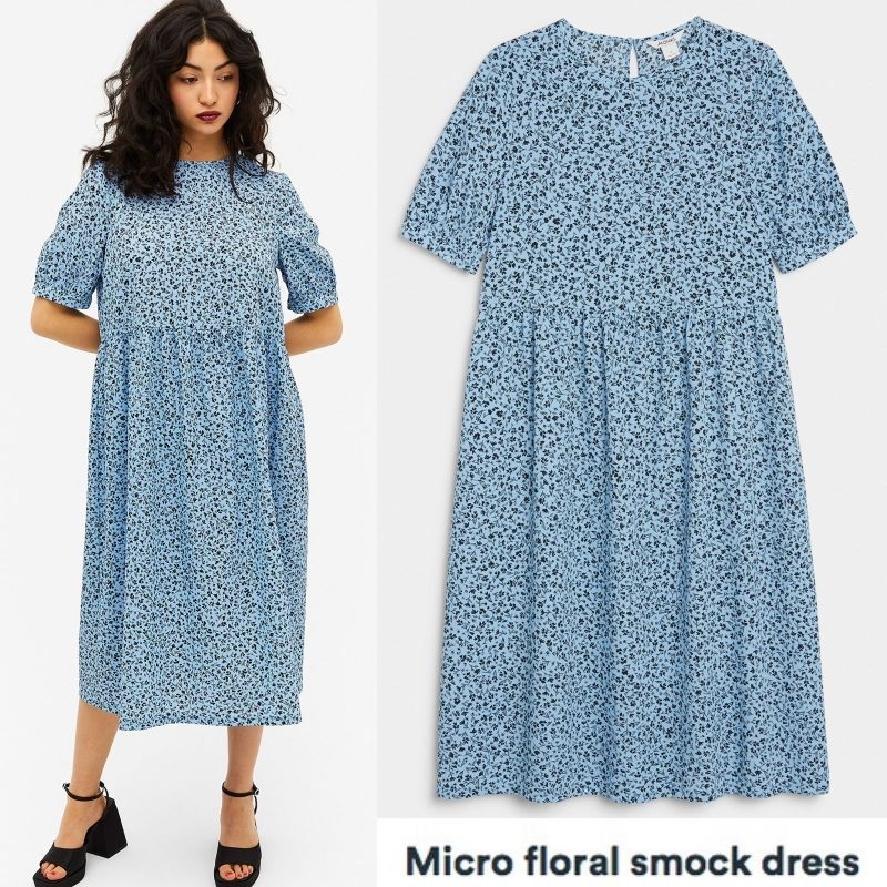 MNK printed ruffle/longsleveed shirt dress