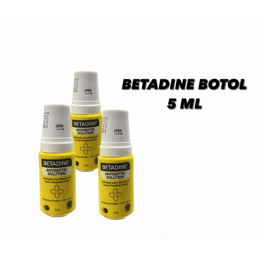 BETADINE SOLUTION BOTOL 5 ML Antiseptik Pada Luka