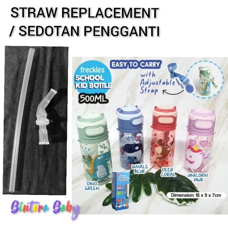 Sedotan Pengganti untuk botol minum Freckles School Kid Bottle 500ml / Selang bawah sedotan  botol minum Junior kid bottle 400ml