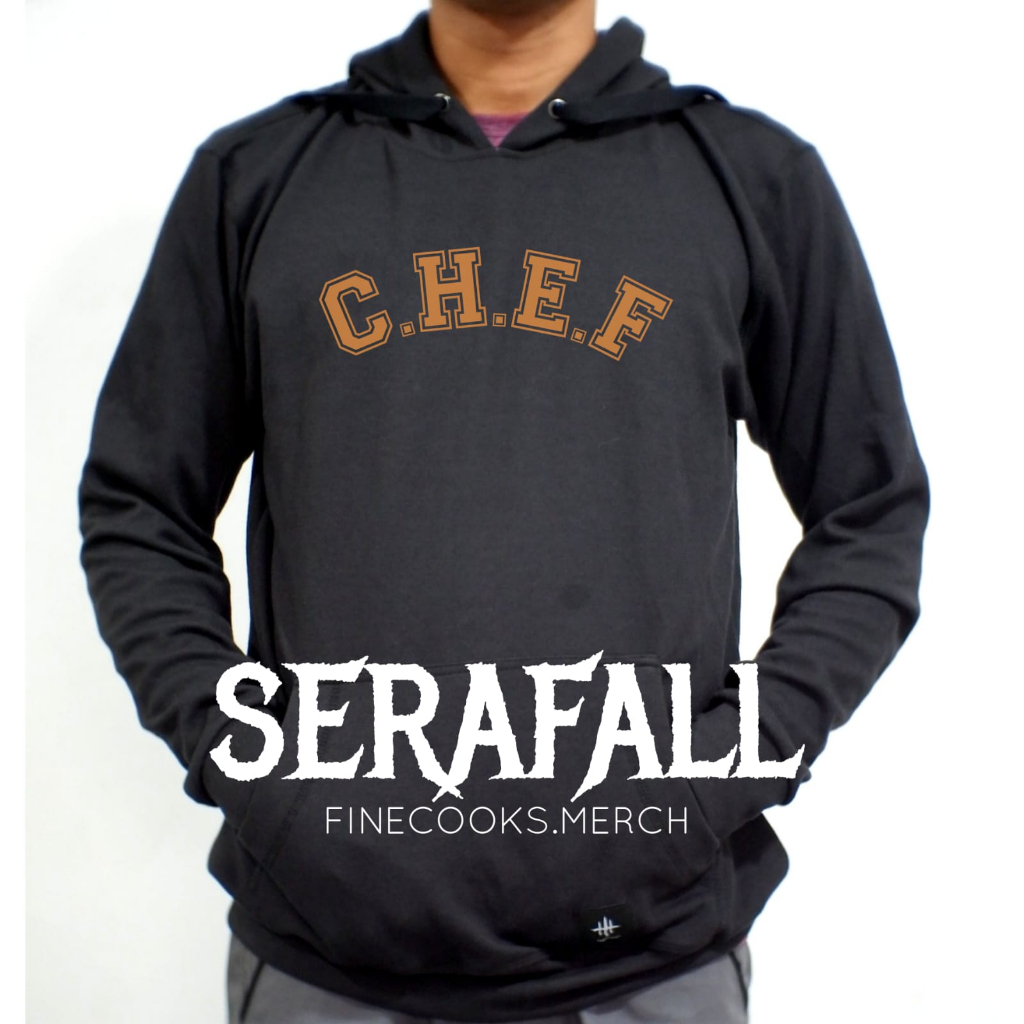 Finecooks Serafall Chef Hoodie Double Pleece Black