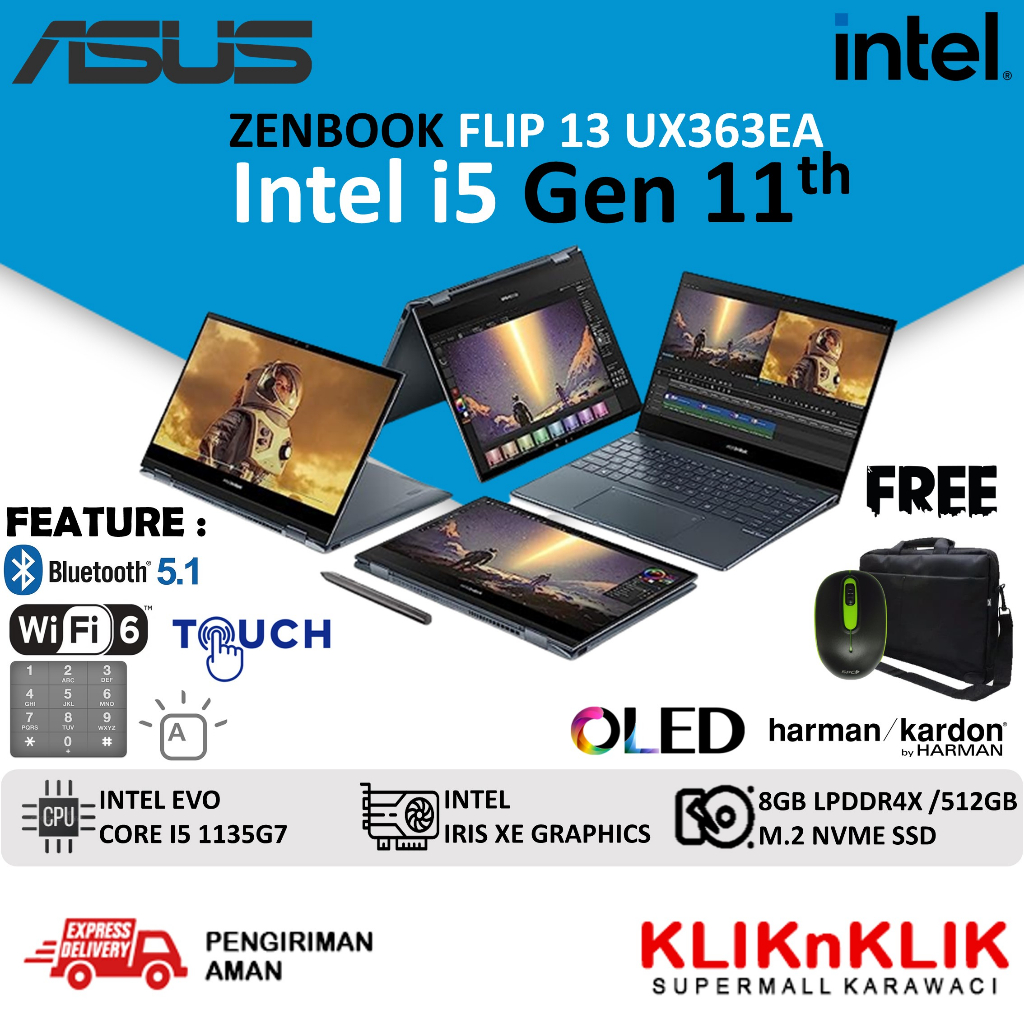 Asus ZenBook Flip 13 OLED UX363EA Intel EVO i5 1135G7 8Gb 1Tb SSD Touch W10