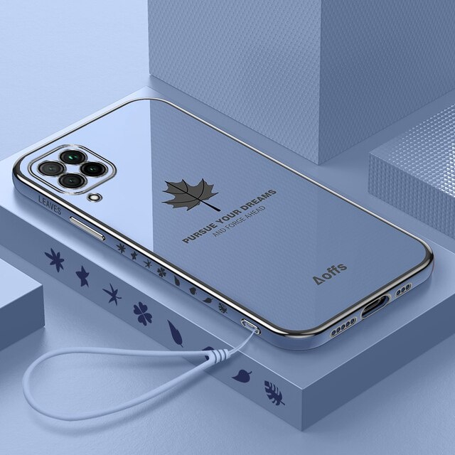 PROMO Case Maple SAMSUNG a22 4G m22 M32 softcase Silikon Motif Daun BONUS Tali Strap