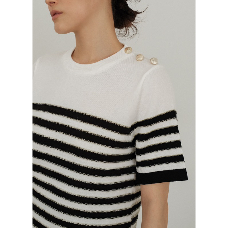 KOOZEE - JADE STRIPE KNIT TOP - BAJU STRIPE