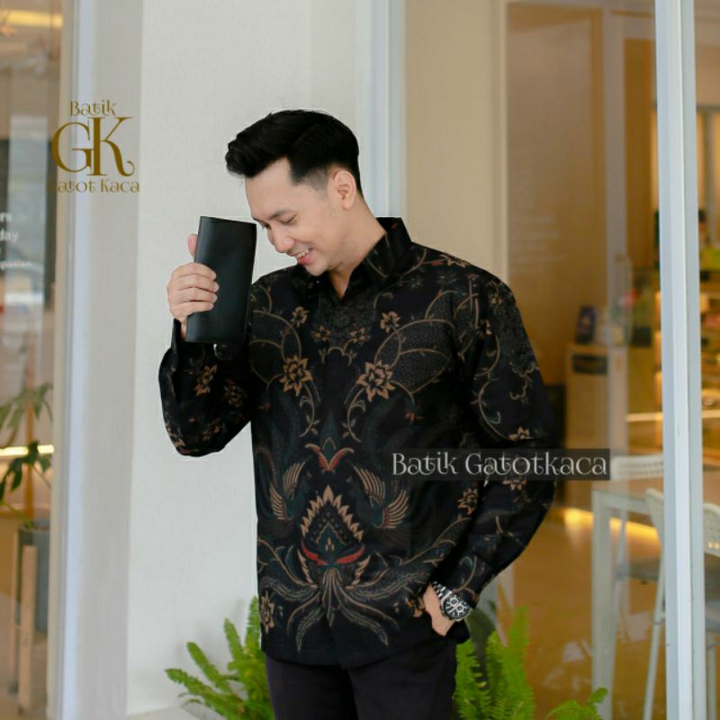 ARGANI.   kemeja batik pria lengan panjang mewah modern full furing kekinian-murah hem batik pesta kerja