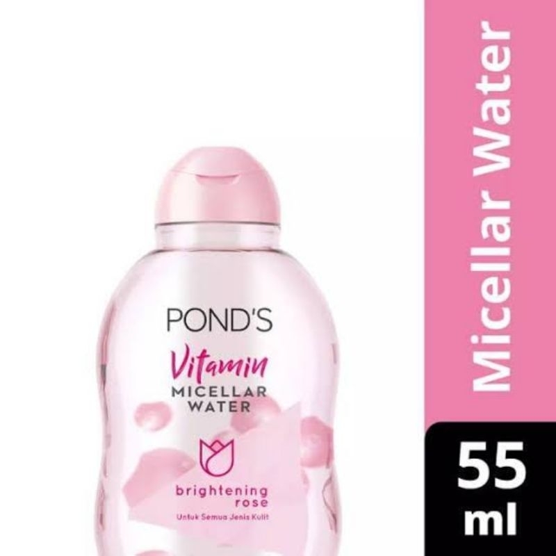 Ponds Micellar Water Rose 100mL - Pembersih Make Up Nourishing Milk Vitamin Rose Charcoal / Hydrating Aloe Vera /  Nourishing Milk Pond's