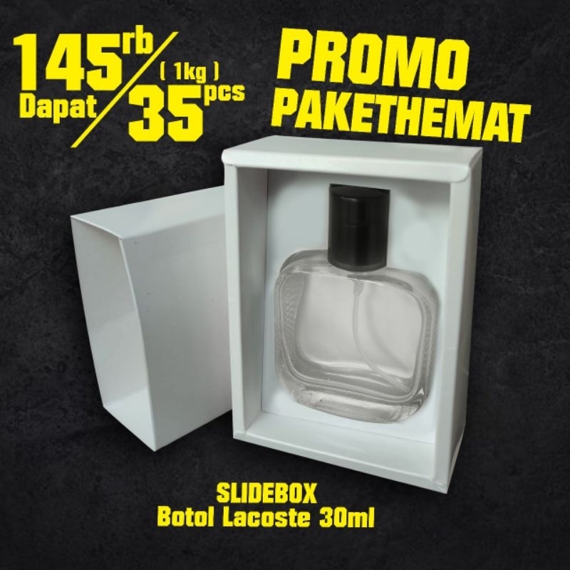 

PAKET HEMAT (isi 35pcs) BOX SLIDING LA COSTE 30ML