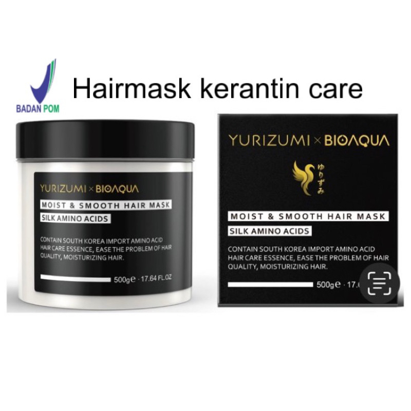 BPOM Hair Mask YURYZUMI X BIOAQUA Creambath Meluruskan Melembutkan dan Perawatan Rambut Rontok