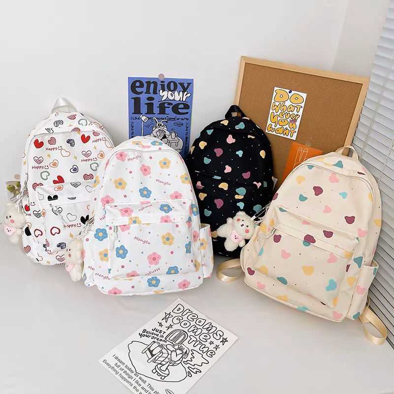 LITTLE DAISY | CANDICE Tas Ransel Wanita Import Premium Quallity / Kids Schoolbag Backpack / Trendy Backpack Sekolah Perempuan Stylish Tas Punggung Multifungsi