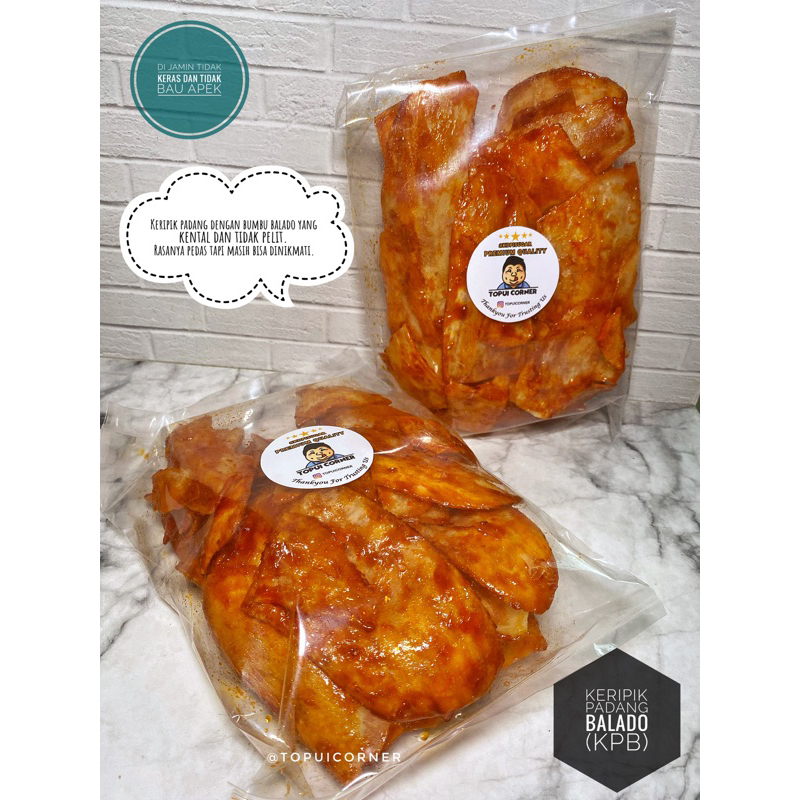 

KERIPIK PADANG BALADO (KPB) by TOPUICORNER || PREMIUM QUALITY & FRESH MADE !!