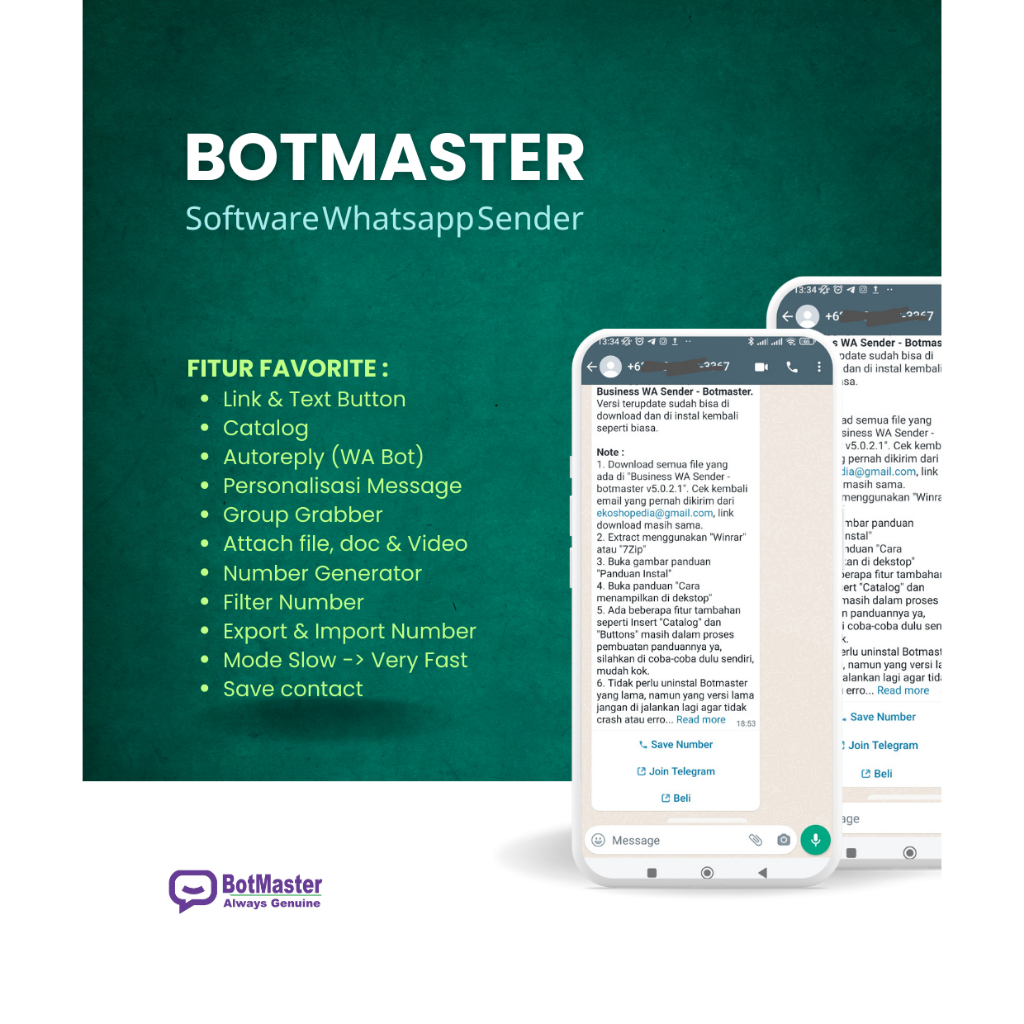 BotMaster Software WA Blast Versi Terbaru
