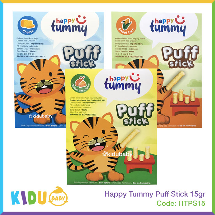 Happy Tummy Puff Stick Biskuit Bayi Anak Sehat Kidu Baby
