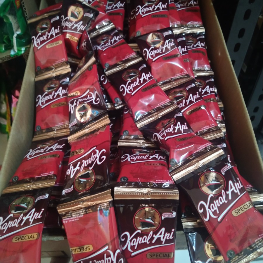 

Kopi Kapal Api ( Tanpa gula )10 sachet x 6.5 gr , renceng renteng