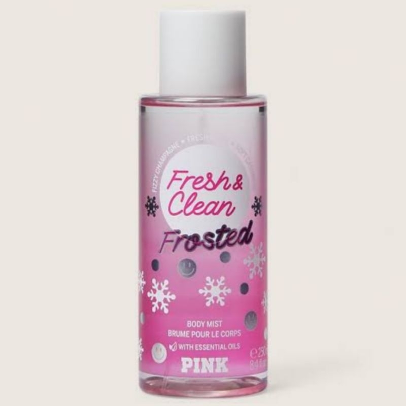 VICTORIA'S SECRET VS PINK FULL SIZE MIST FRESH &amp; CLEAN FROSTED 250 ML