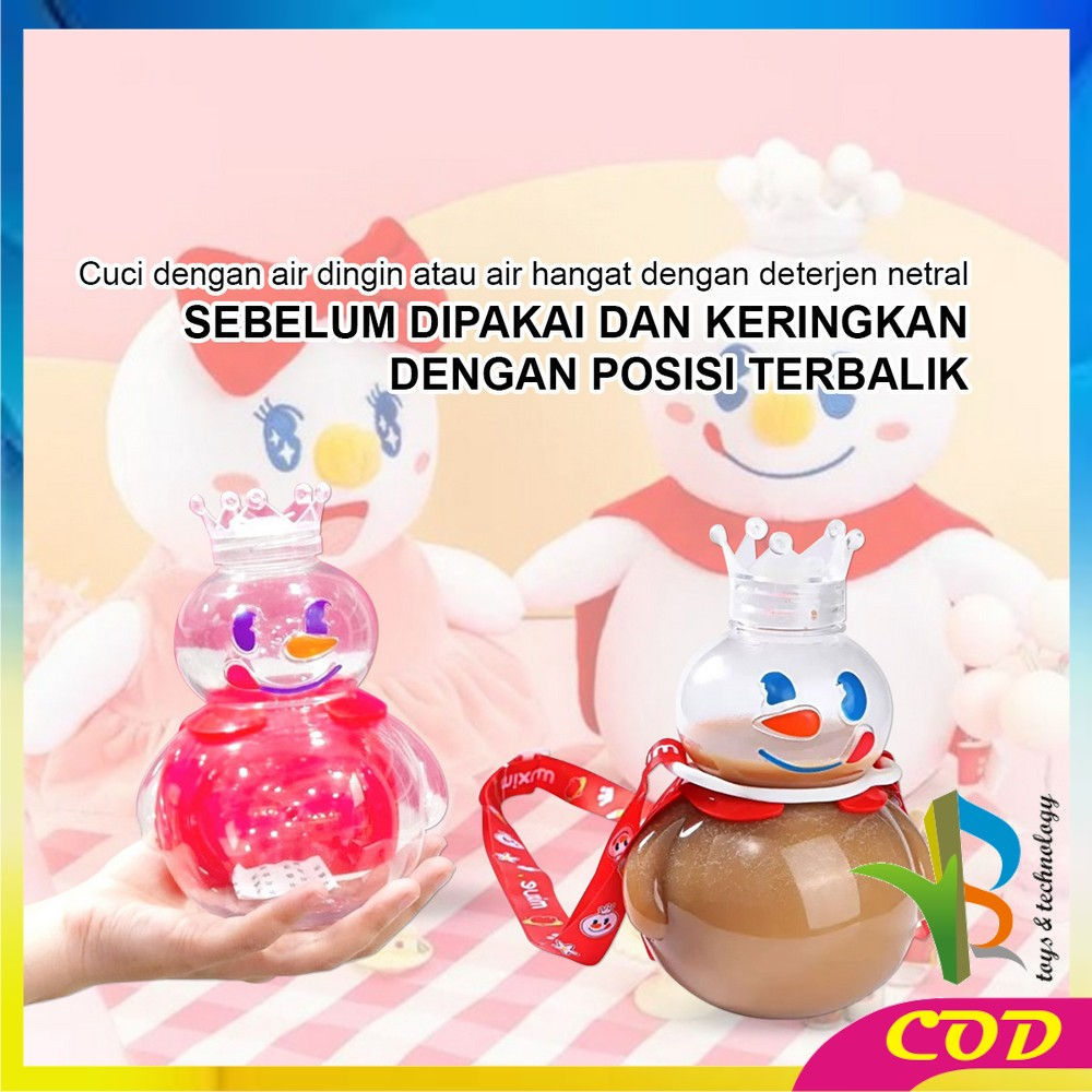 RB-C889 Botol Minum Anak Tumbler Mixue 700ML BPA FREE  / Tempat Minum Mixue Tumblr Botol Minum Lucu Motif Karakter Snow King dengan Sedotan