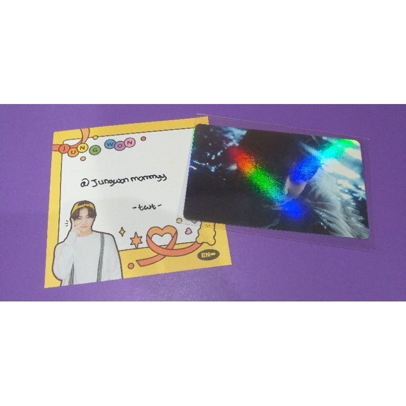 CLEARANCE SALE ❗❗❗ READY STOCK PHOTOCARD POB WEVERSE DARK BLOOD JUNGWON, BENEFIT WEVERSE JUNGWON