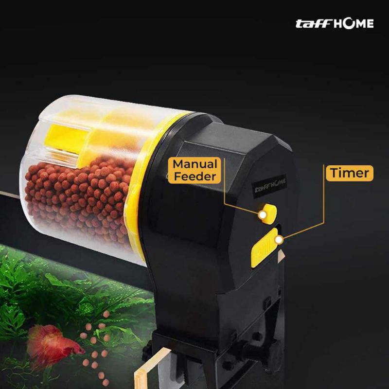 Dispenser Makanan Ikan Otomatis Tempat Makanan ikan Timer Aquarium Food