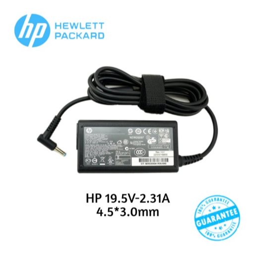 itstore ORIGINAL adaptor charger laptop HP 19.5v-2.31A PIN BLUE 4.5x3.0mm inclide kabel power