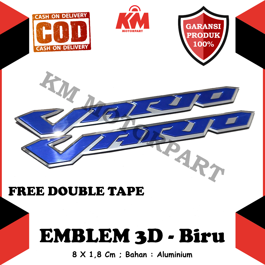 Emblem Vario Sticker Custom 2Pcs 3D Timbul Honda