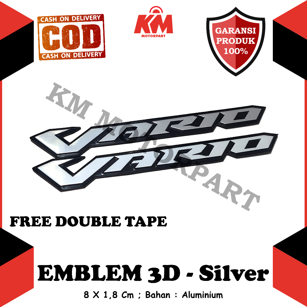 Emblem Vario Sticker Custom 2Pcs 3D Timbul Honda