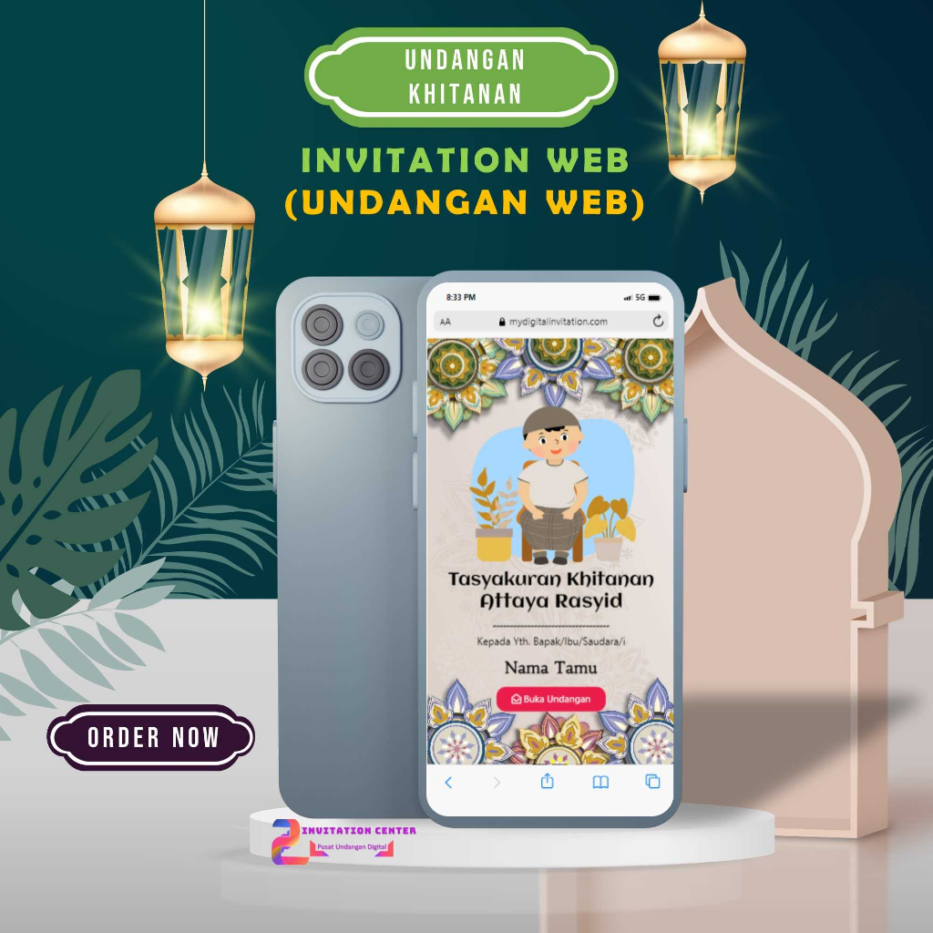 Undangan Tasyakuran Khitanan / Khitan / Undangan Khitanan Web / Undangan Digital Khitanan Web  Invit