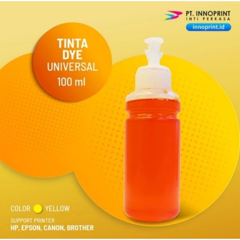 Tinta Botol Cair Bisa Untuk Semua Printer Tanpa Label 100 ml CMYK