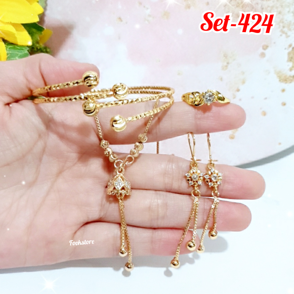 PERHIASAN SET XUPING DEWASA ISI 4 PCS GRATIS CINCIN/COD